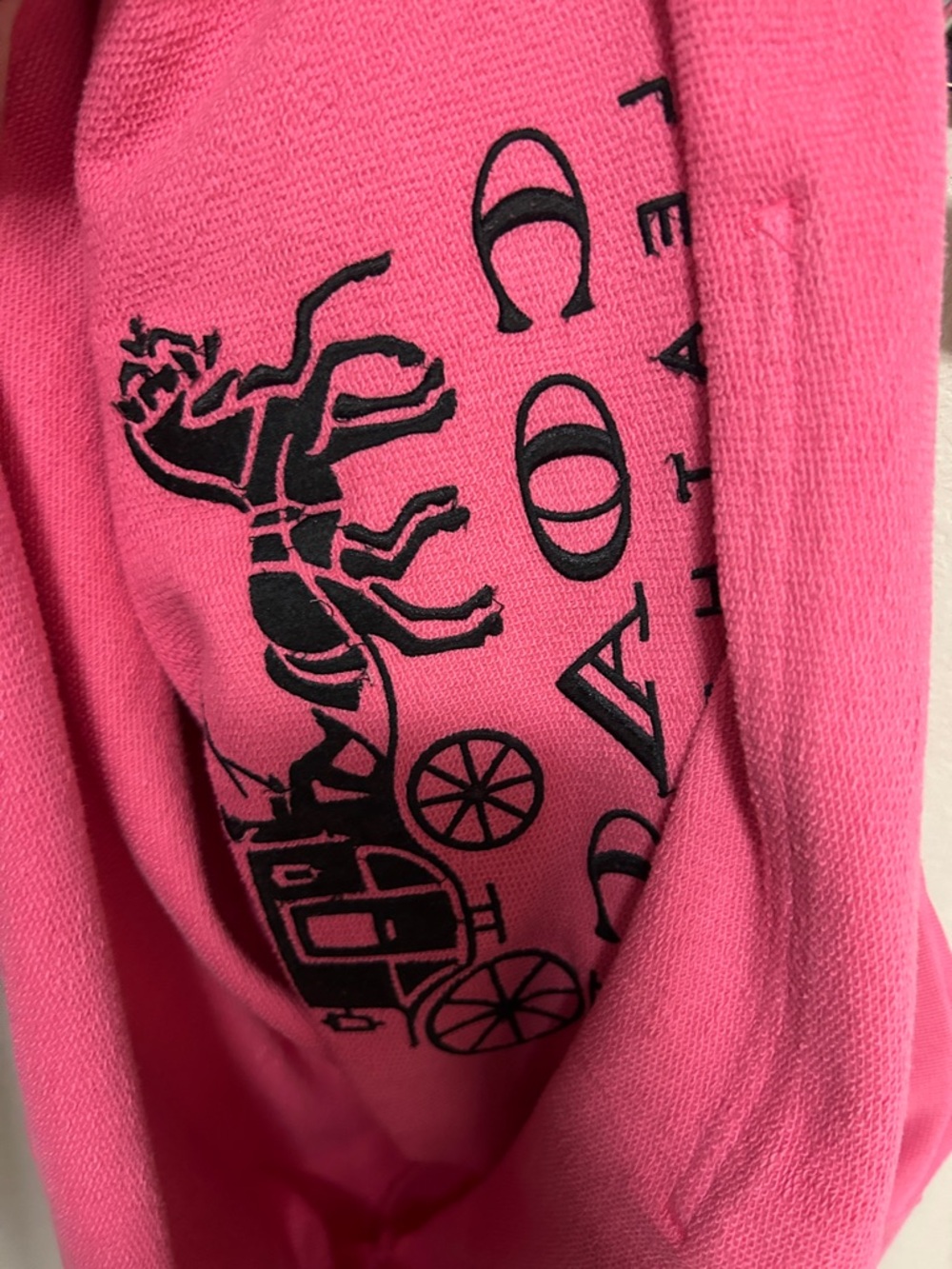 Coach Pink Hoodie with Black Carriage Logo - Women's Sweater - Picture 6 of 9